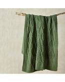 Bianca Bedding JOHNSON THROW RUG OLIVE Bianca Bedding