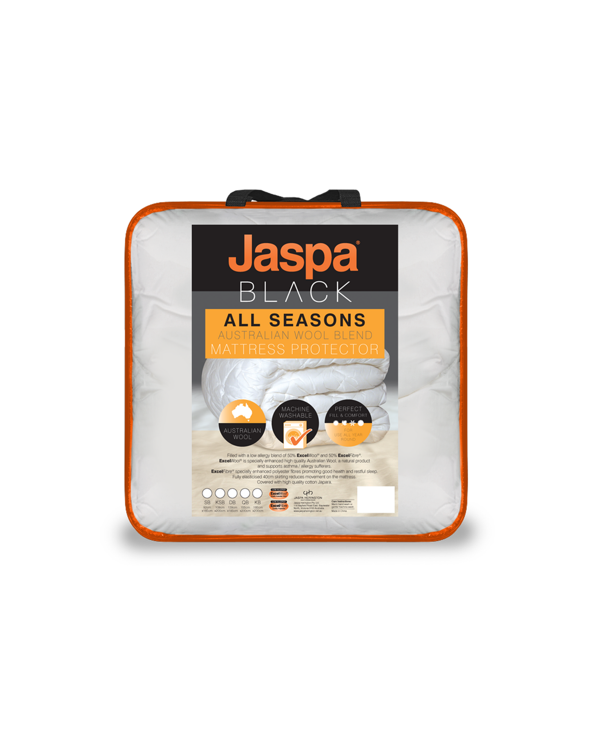 Jaspa Black All Seasons Mattress Protector Jaspa Black