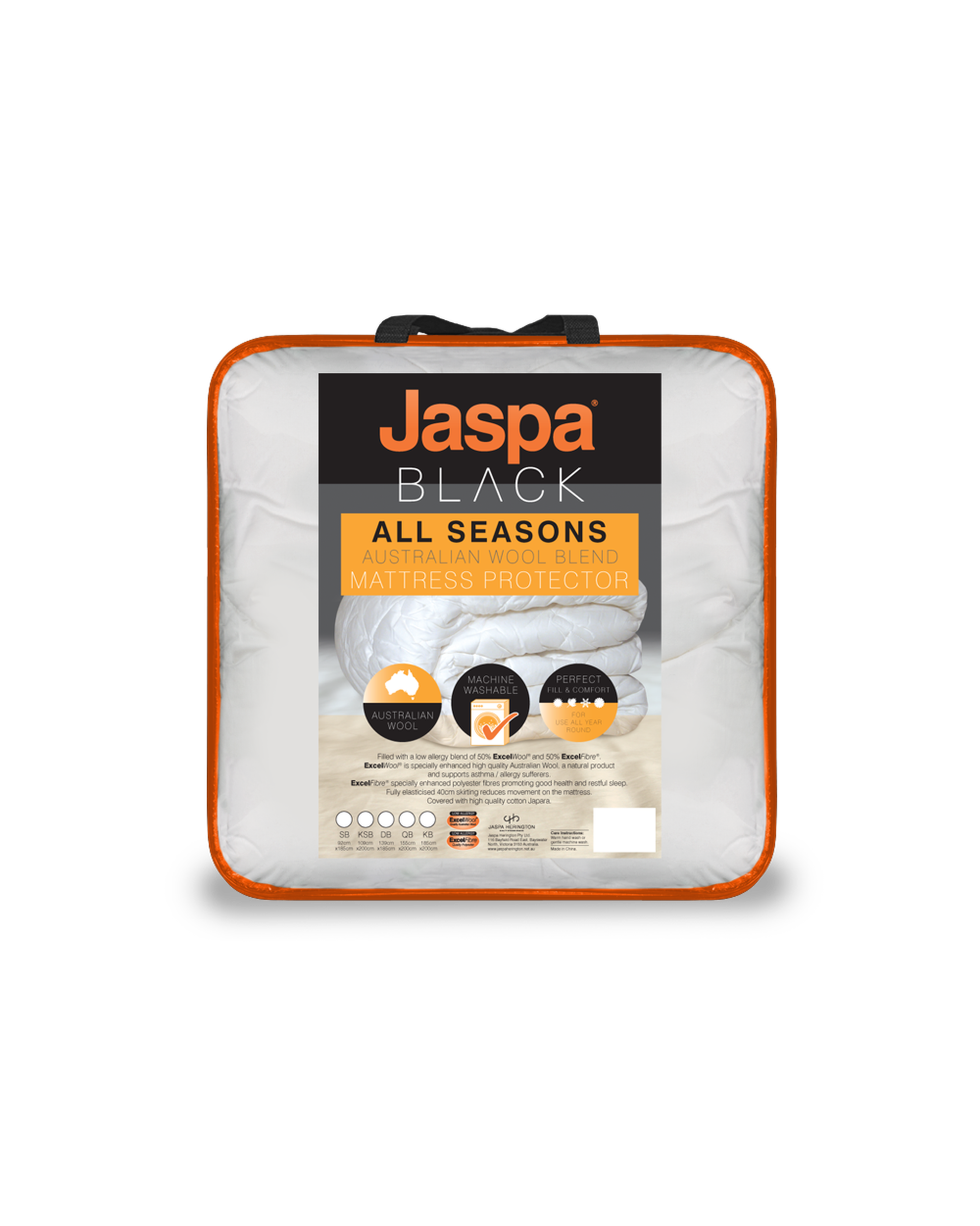 Jaspa Black All Seasons Mattress Protector Jaspa Black