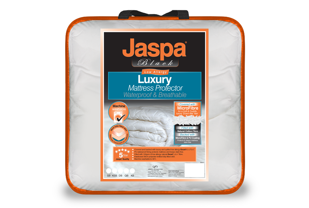 Jaspa Black Luxury Waterproof Mattress Protector Jaspa Black