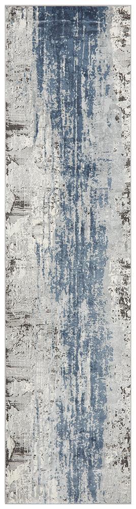 Kendra Roxana Distressed Timeless Rug Blue Grey White Rug Culture