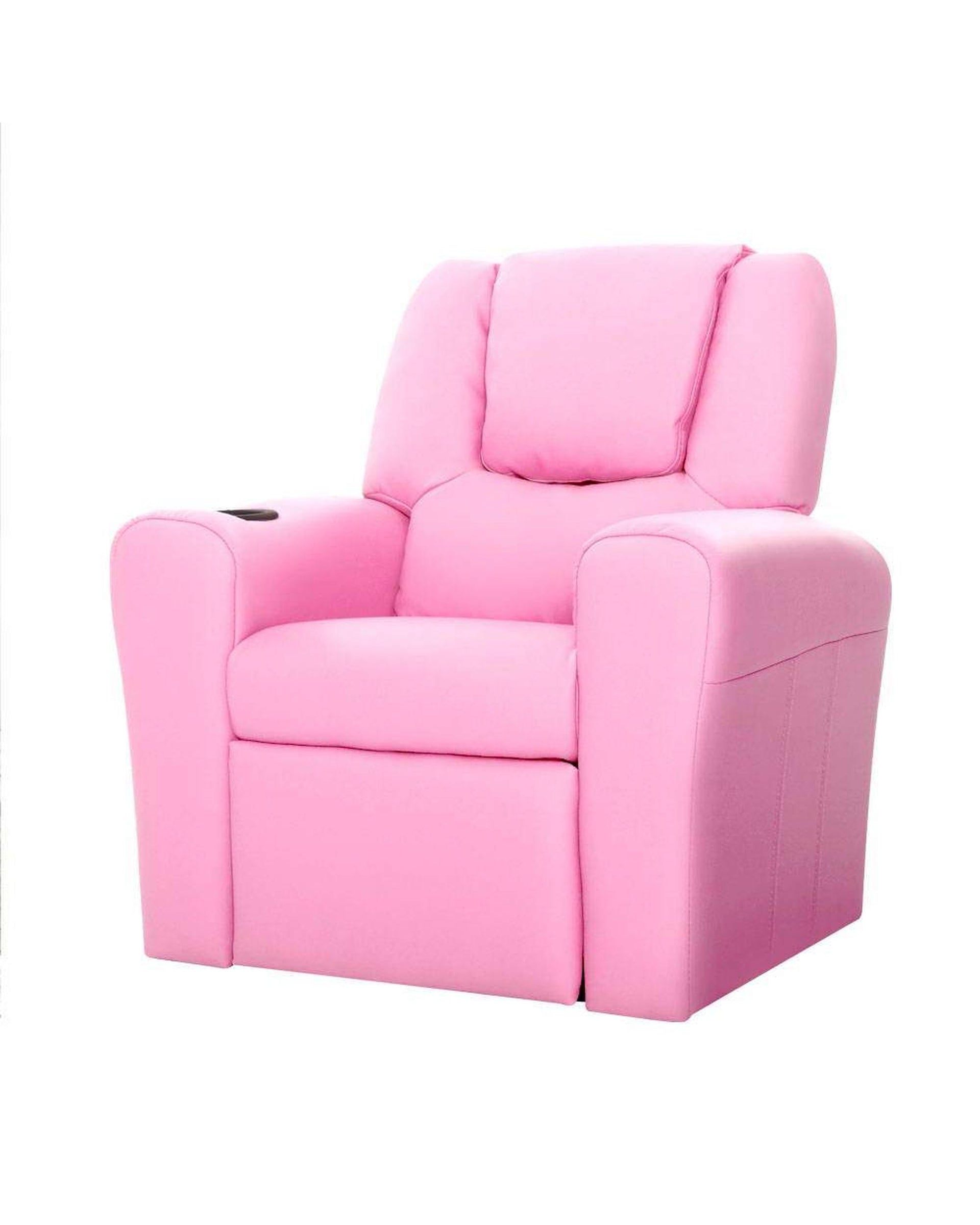 Kids Recliner Chair Pink PU Leather Sofa Lounge Couch Children Armchair Artiss