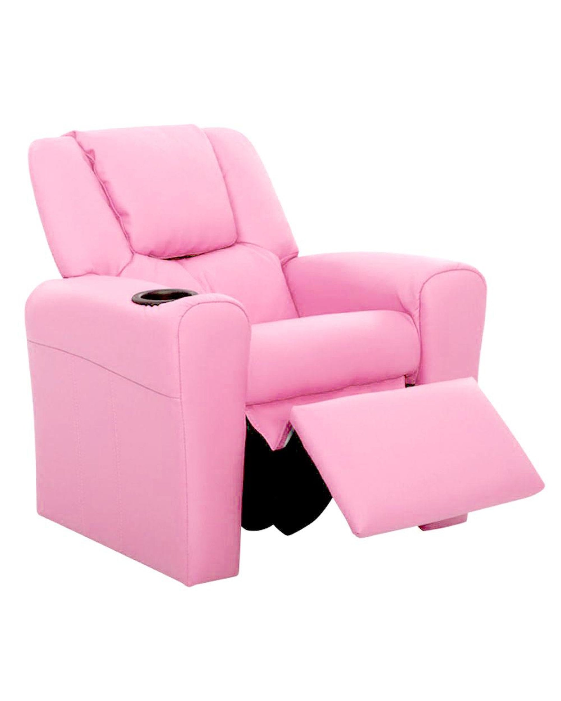 Kids Recliner Chair Pink PU Leather Sofa Lounge Couch Children Armchair Artiss