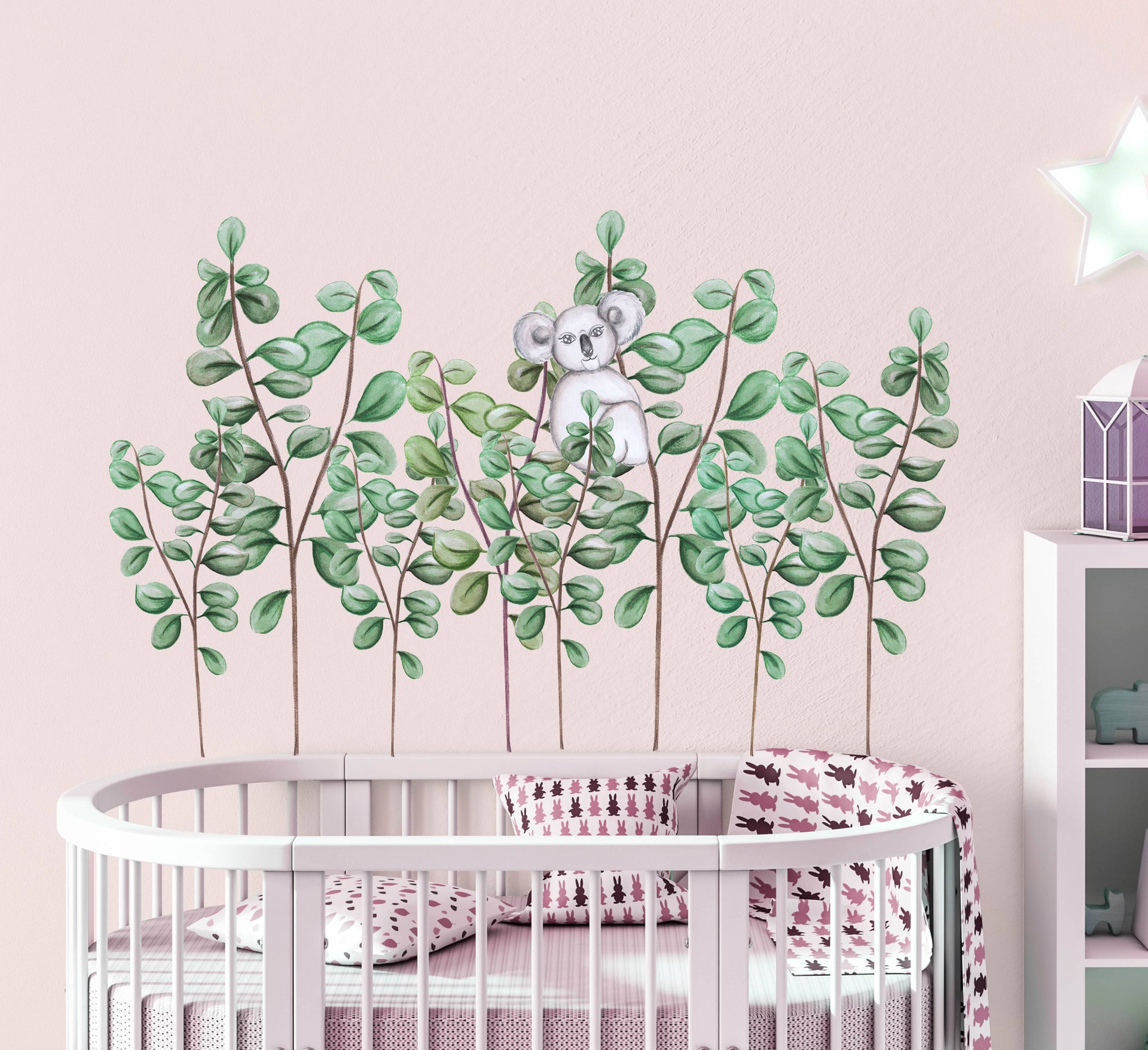 Green Eucalyptus Polka Art Prints