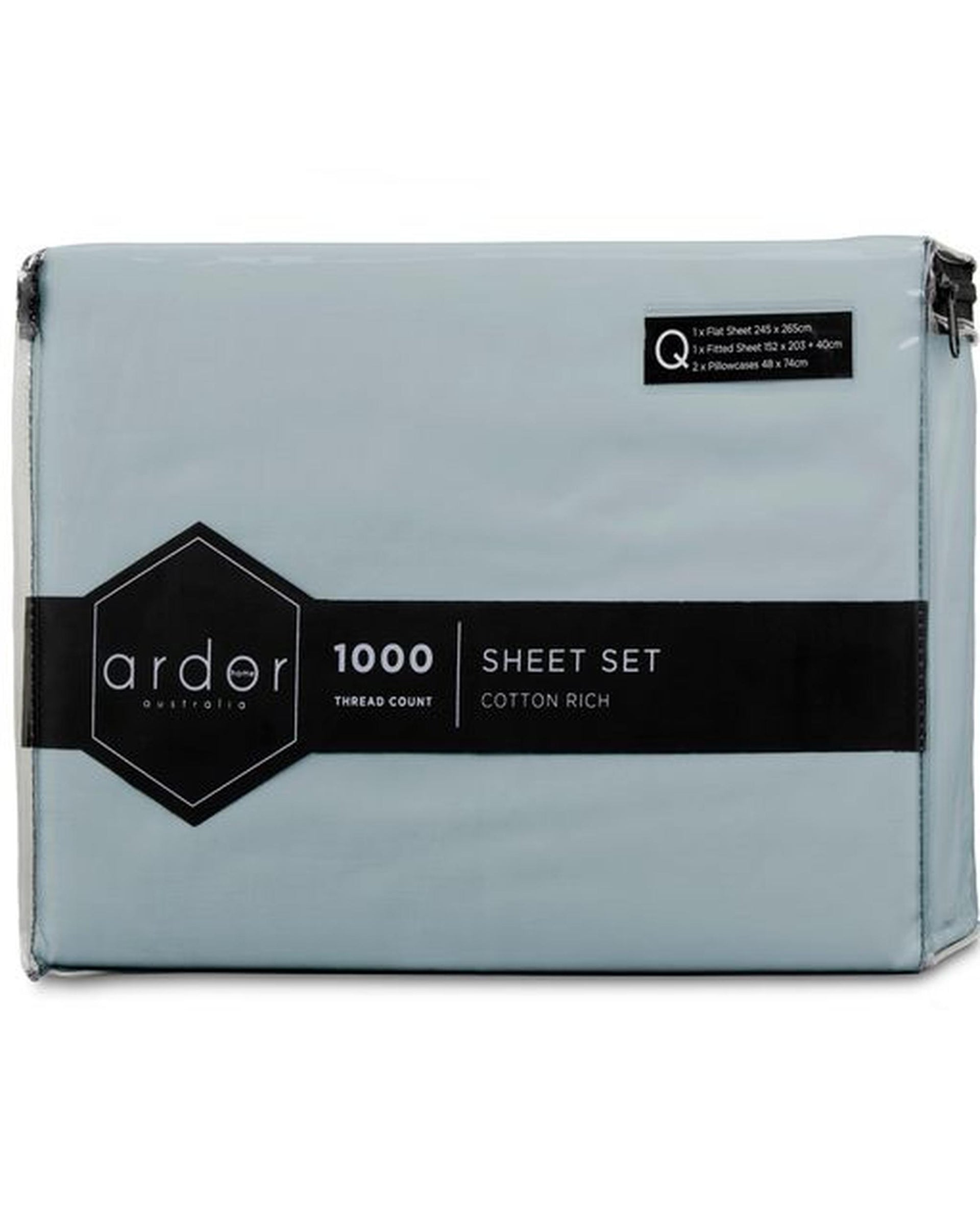 Ardor 1000TC Cotton Rich Sheet Set - 6 Colours Ardor Bedding