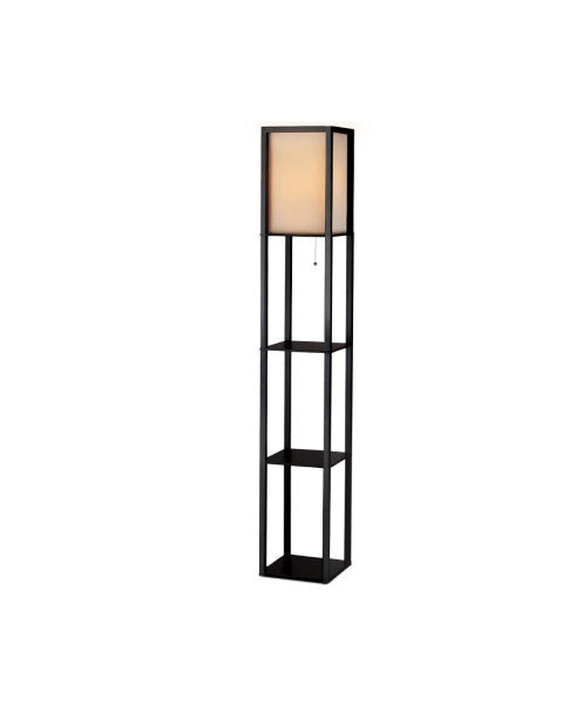 Floor Lamp Shelf Vintage Wood Standing Light Reading Storage Bedroom Palermo