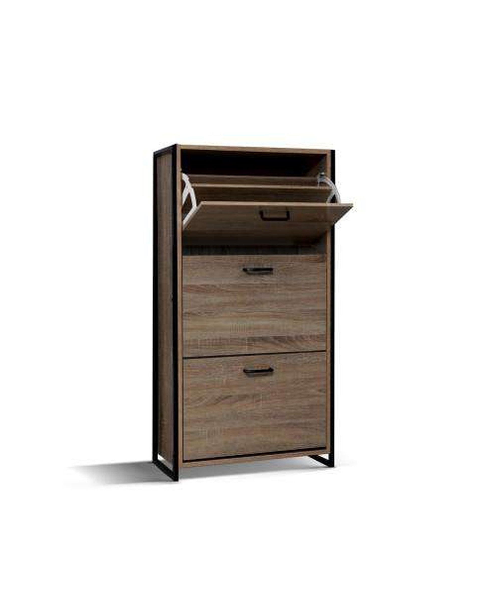 Shoe Cabinet Shoes Storage Rack Wooden Organiser Up to 24 Pairs Shelf Cupboard Metal Frame Artiss