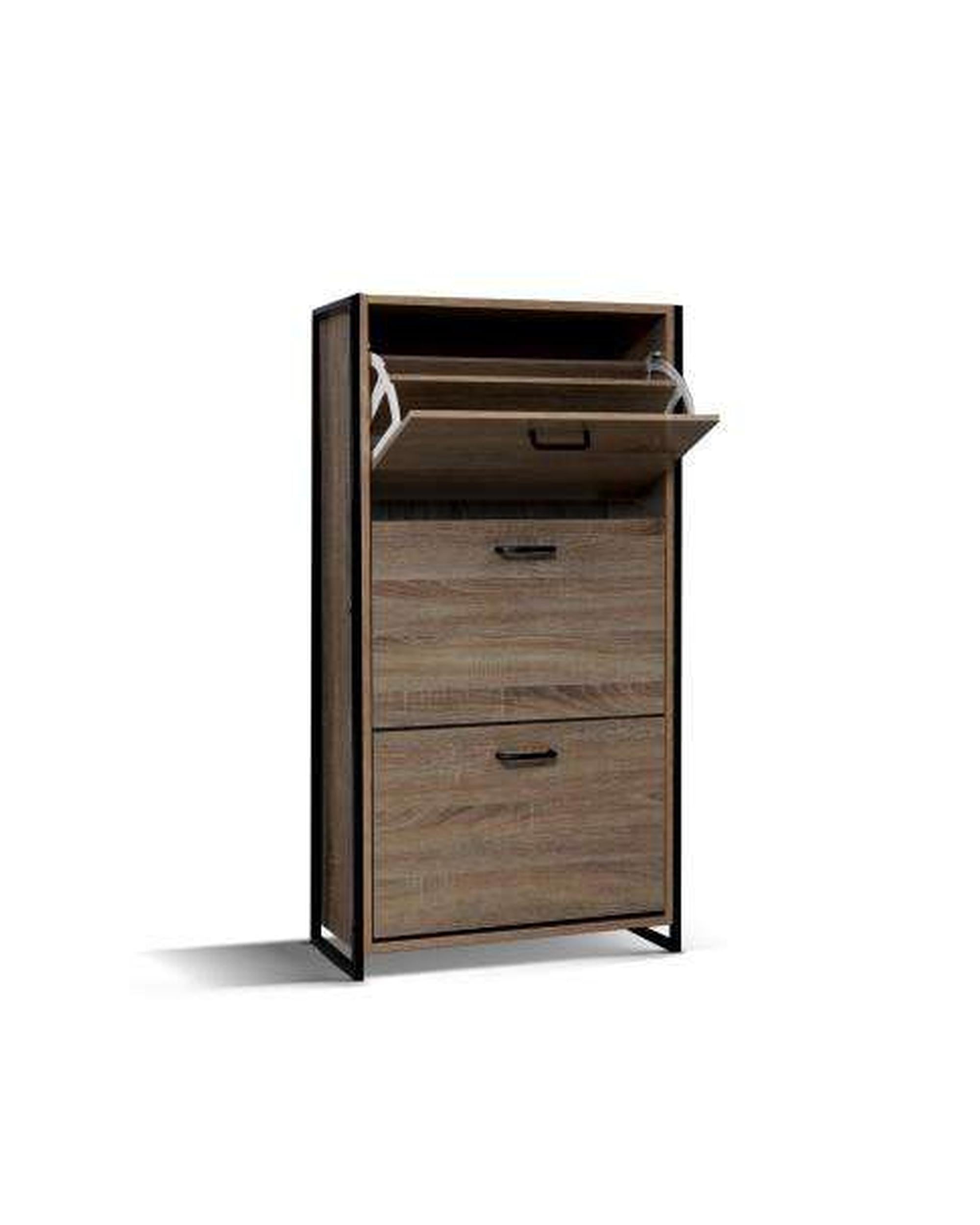 Shoe Cabinet Shoes Storage Rack Wooden Organiser Up to 24 Pairs Shelf Cupboard Metal Frame Artiss