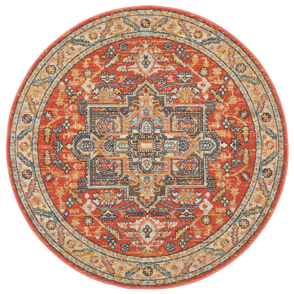 Legacy 850 Terracotta Round Rug Rug Culture