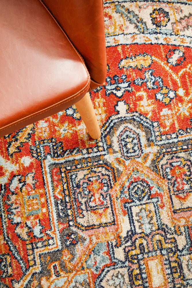 Legacy 850 Terracotta Round Rug Rug Culture