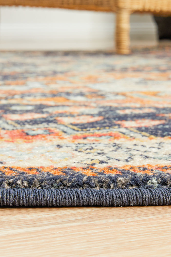 Legacy 854 Navy Round Rug Rug Culture