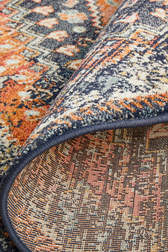 Legacy 854 Navy Round Rug Rug Culture