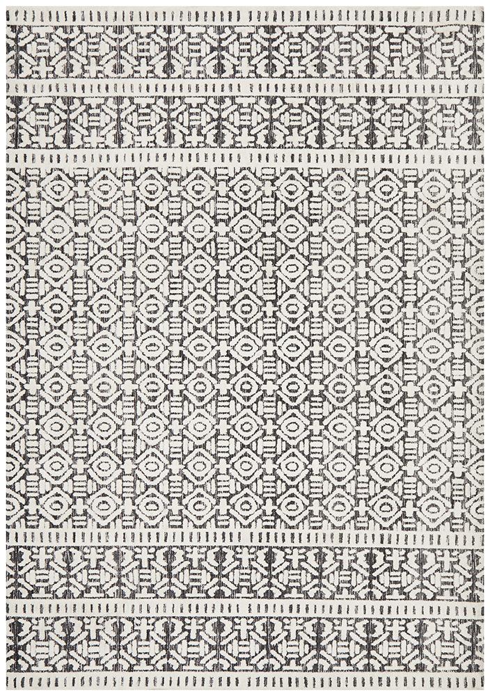 Levi Adonis Ivory Black Rug Rug Culture