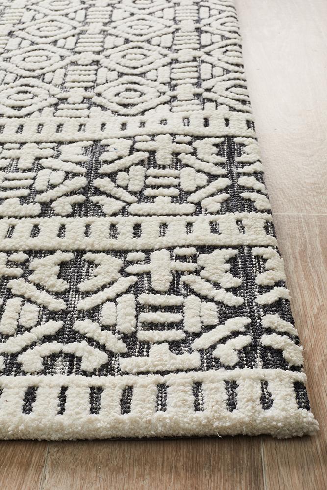 Levi Adonis Ivory Black Rug Rug Culture