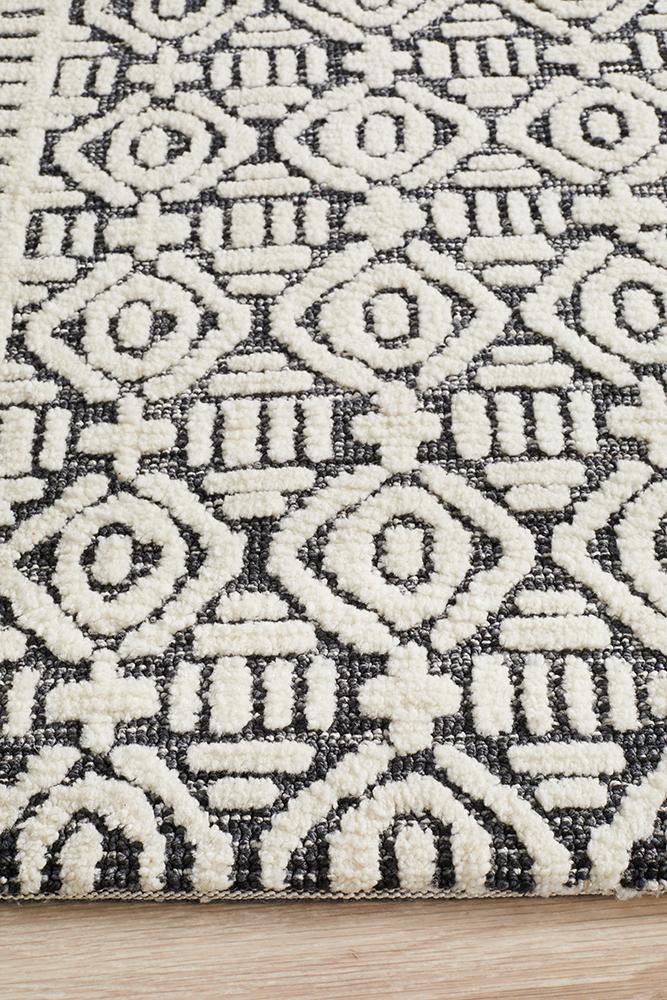 Levi Adonis Ivory Black Rug Rug Culture
