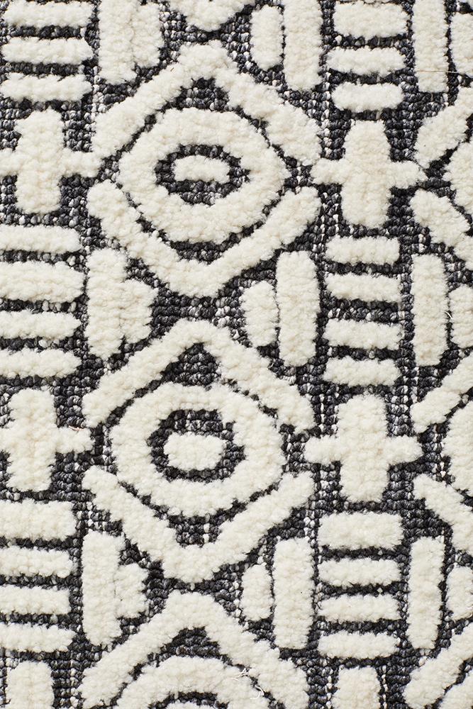 Levi Adonis Ivory Black Rug Rug Culture