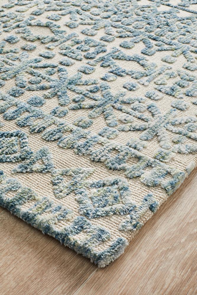 Levi Scarlett Blue Green Rug Rug Culture