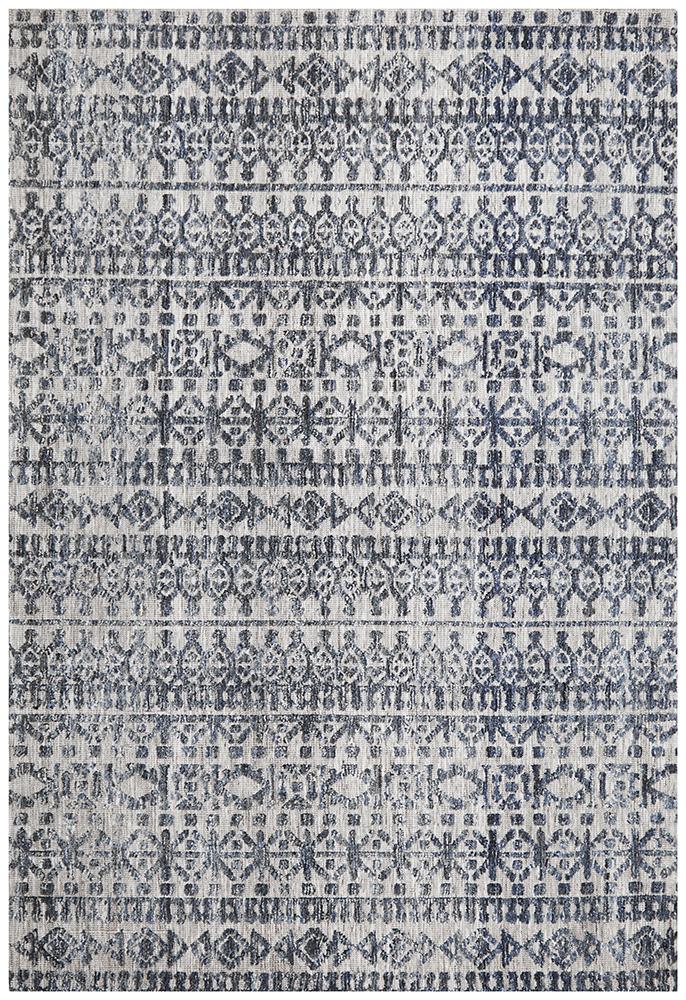 Levi Tara Navy Grey Rug Rug Culture