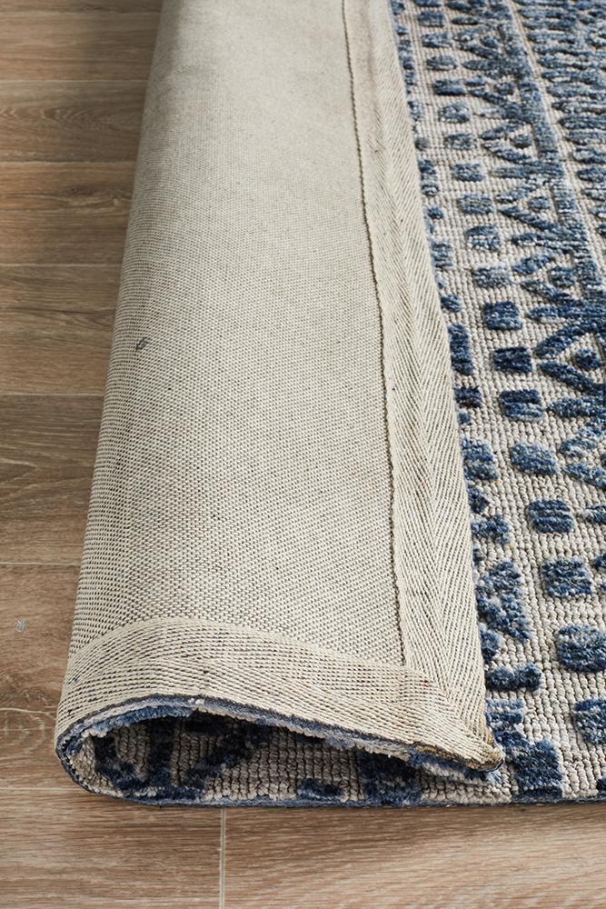 Levi Tara Navy Grey Rug Rug Culture