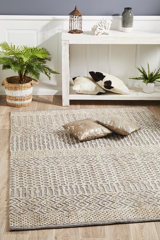 Levi Sylvia Natural Grey Rug Rug Culture