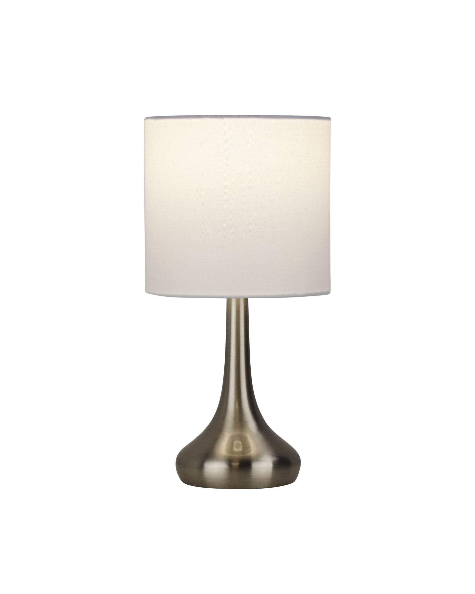 LOLA ON / OFF Touch Lamp Brushed Chrome Finish Oriel Lighting