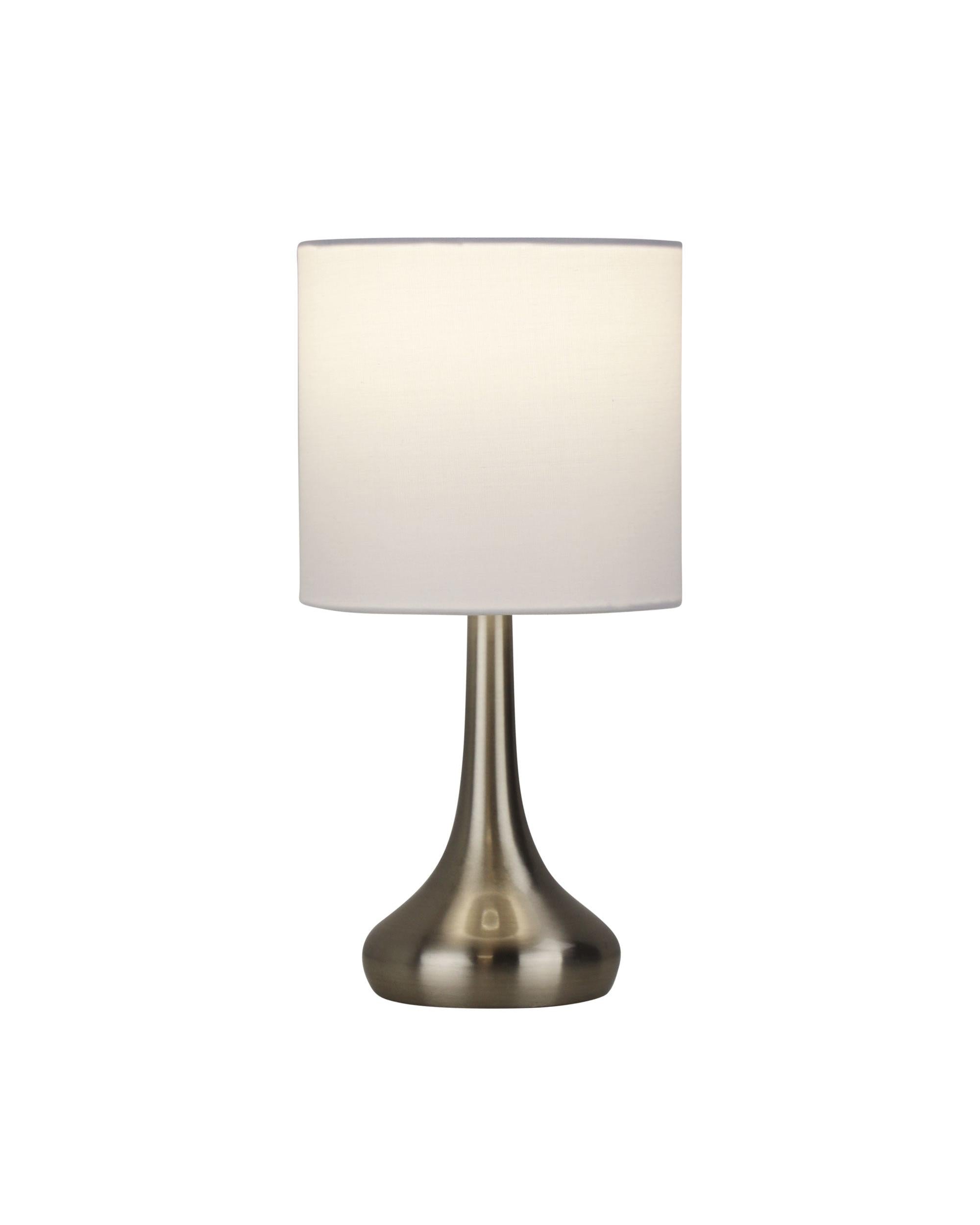 LOLA ON / OFF Touch Lamp Brushed Chrome Finish Oriel Lighting