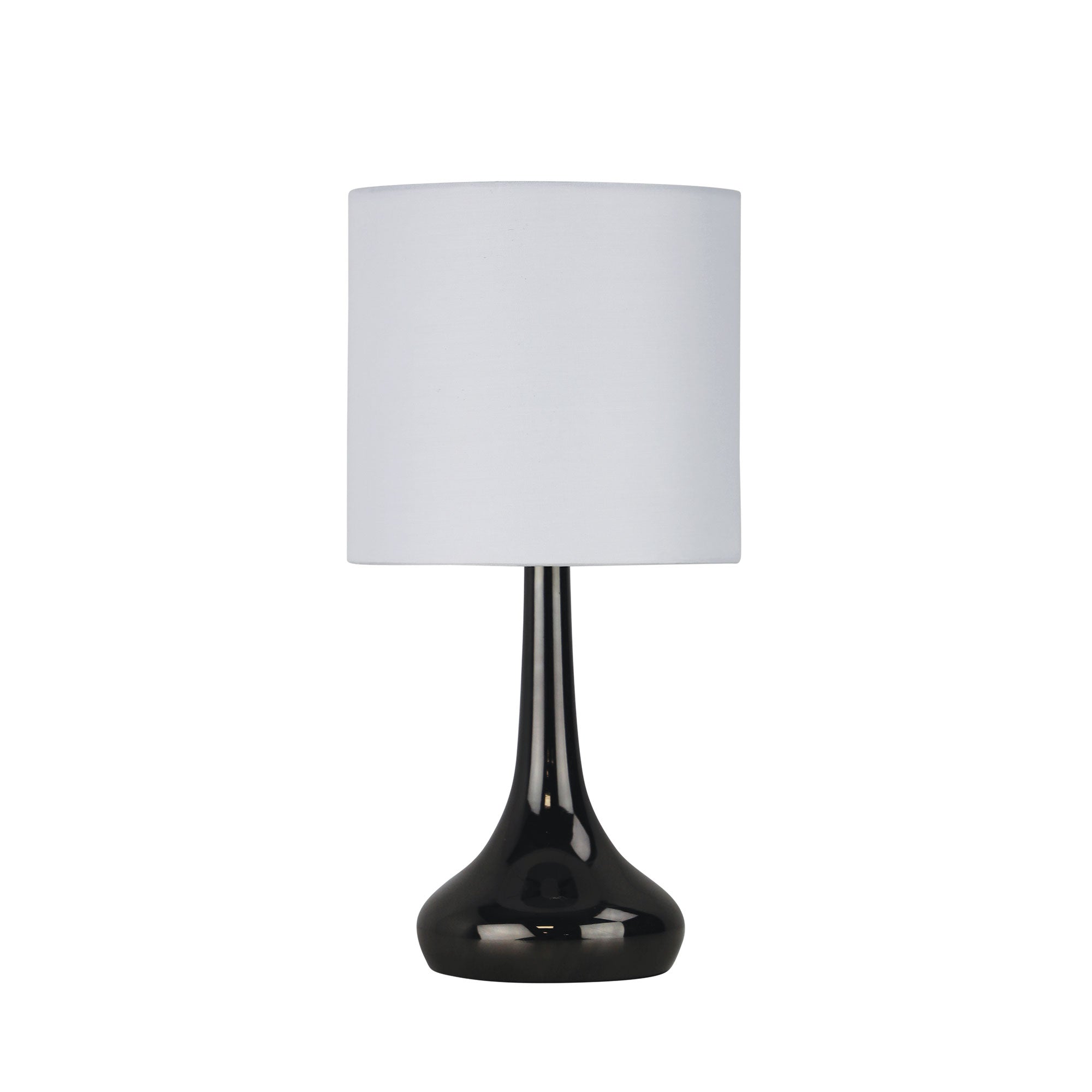 LOLA ON / OFF Touch Lamp in Gunmetal Finish Oriel Lighting