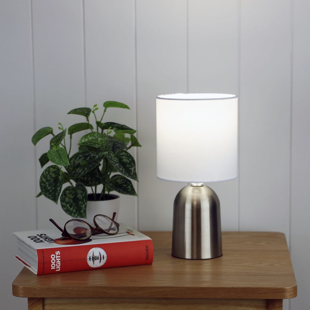 ESPEN ON / OFF Touch Lamp Brushed Chrome Finish Oriel Lighting
