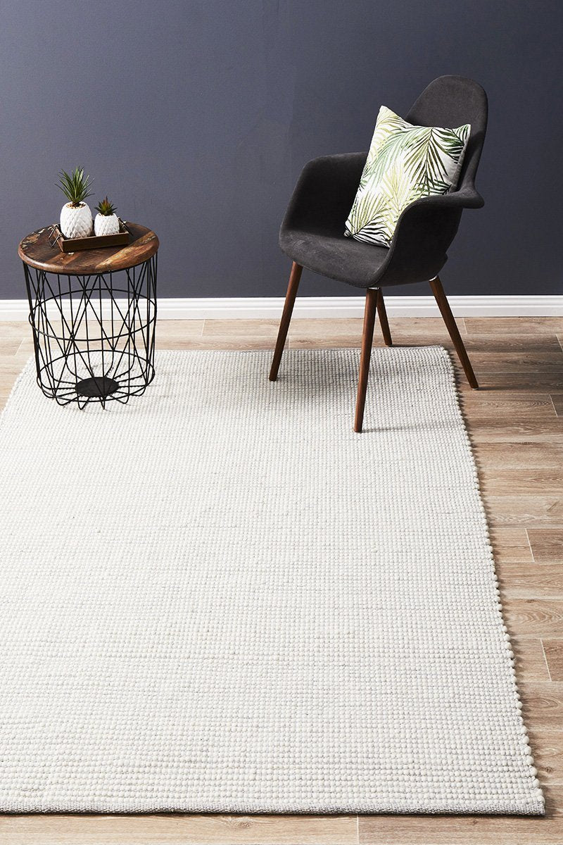 Loft Stunning Wool Grey Rug Rug Culture