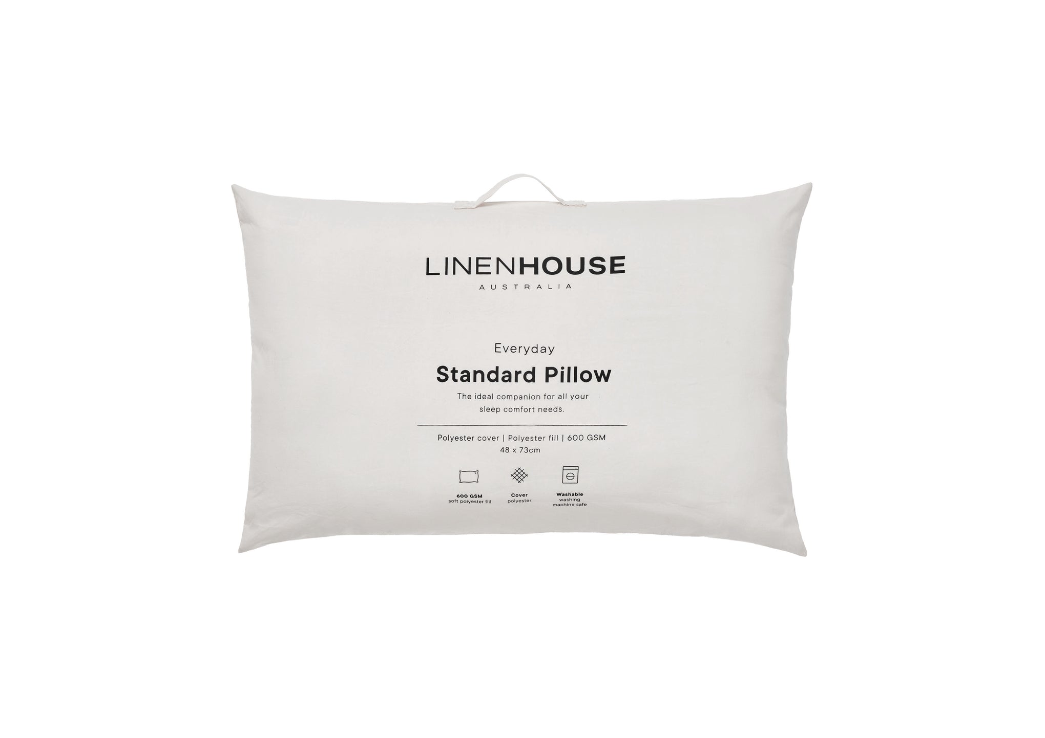 Linen House Everyday Washable Standard Pillow - 600 GSM Linen House