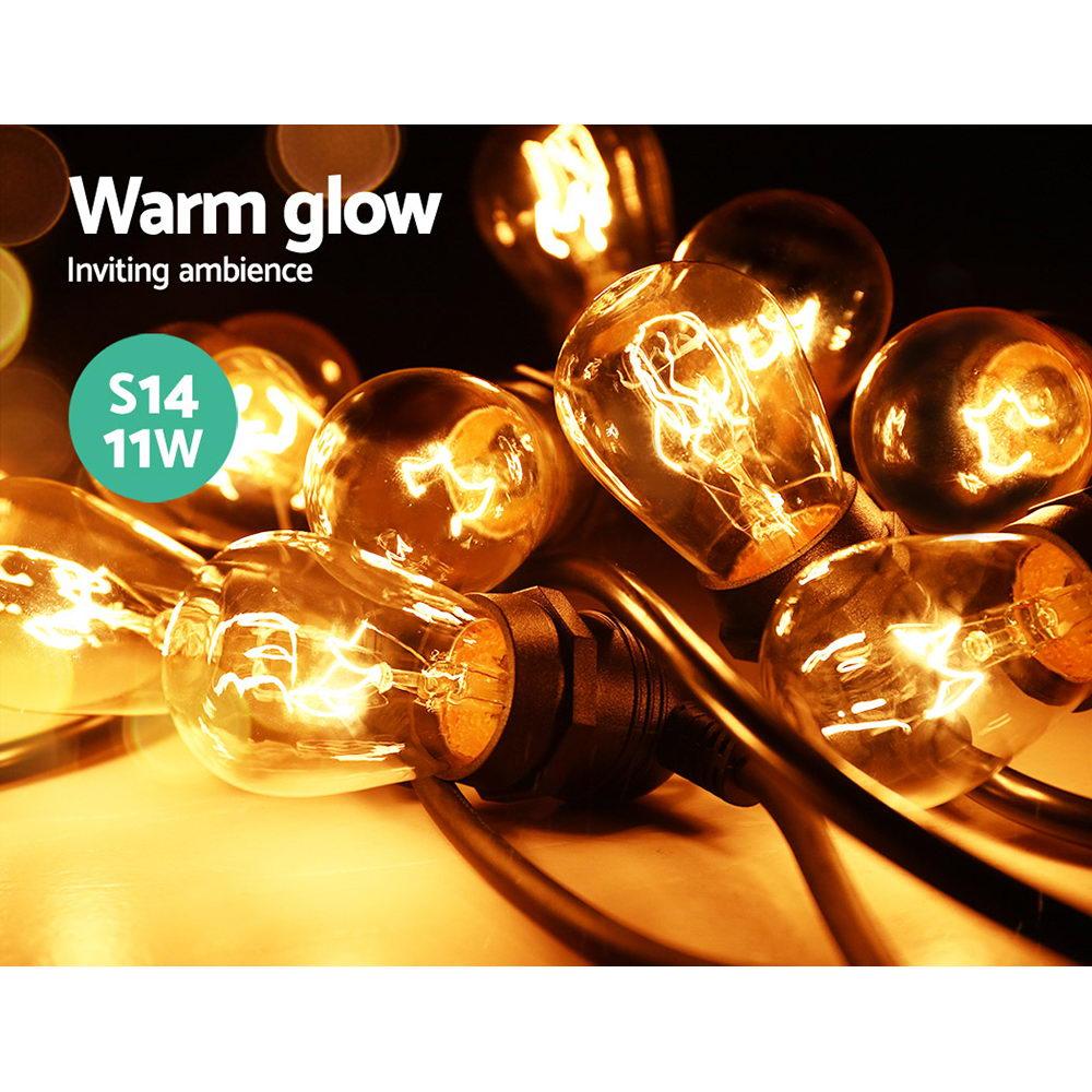 Festoon String Lights Christmas Blubs Outdoor Wedding Party Garden 74m Big Bedding Australia