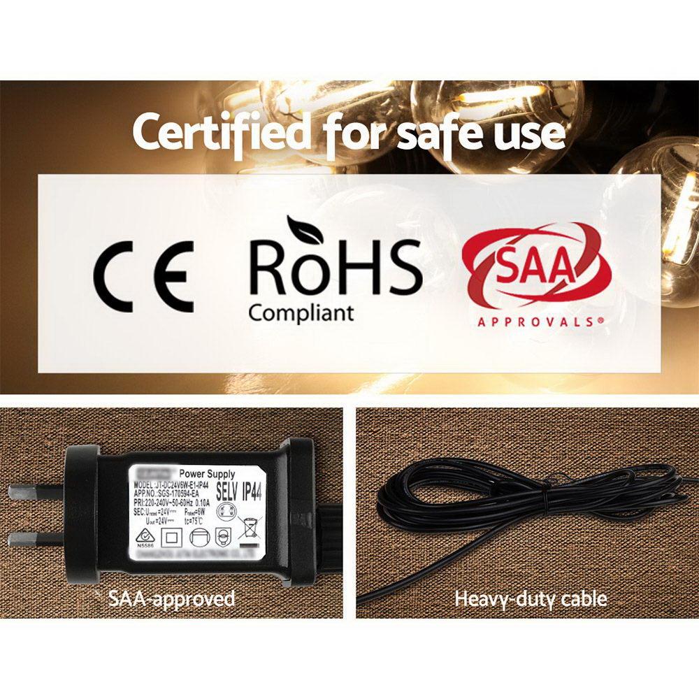 41m LED Festoon String Lights 40 Bulbs Kits Wedding Party Christmas G45 Big Bedding Australia