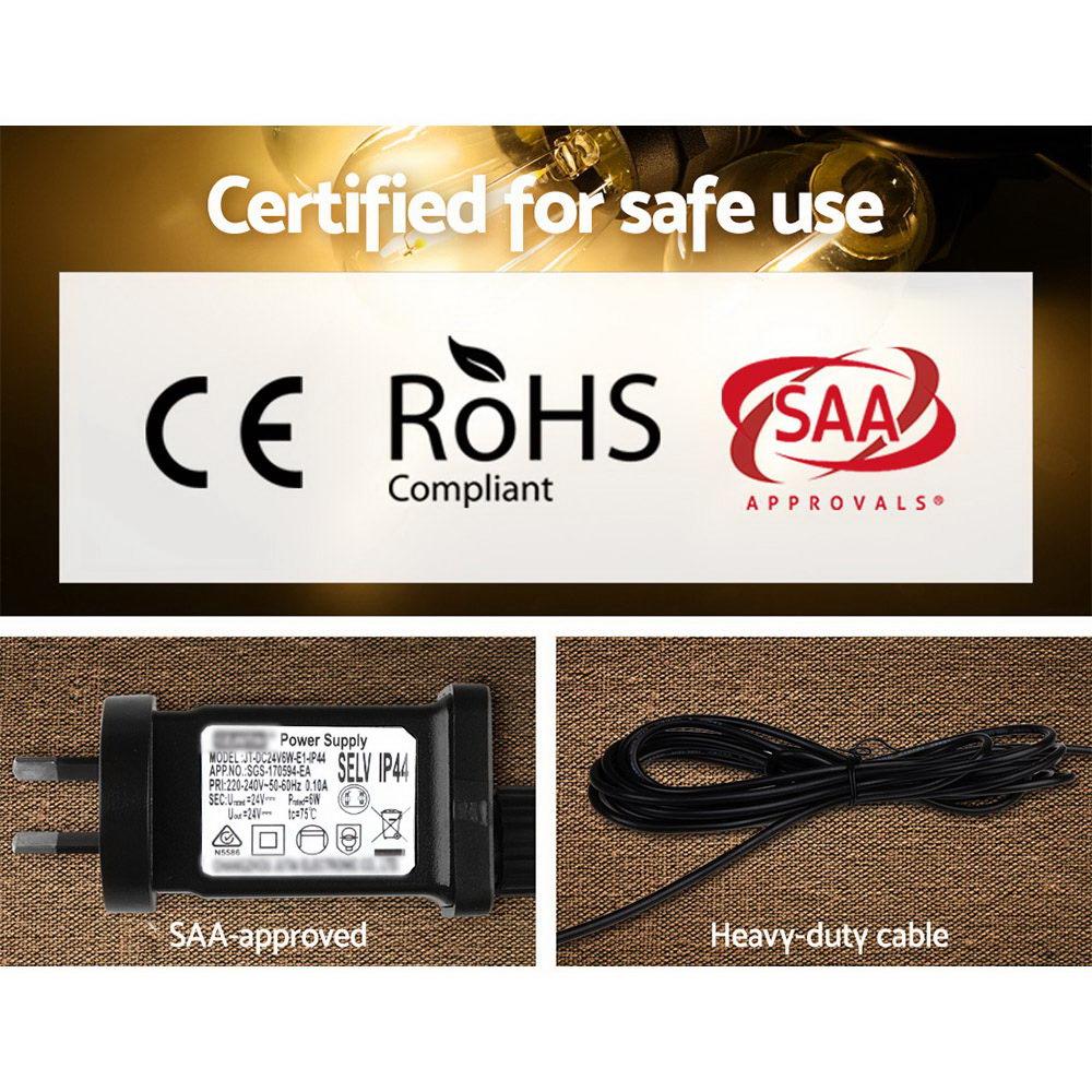 14m LED Festoon String Lights 10 Bulbs Kits Wedding Party Christmas S14 Big Bedding Australia