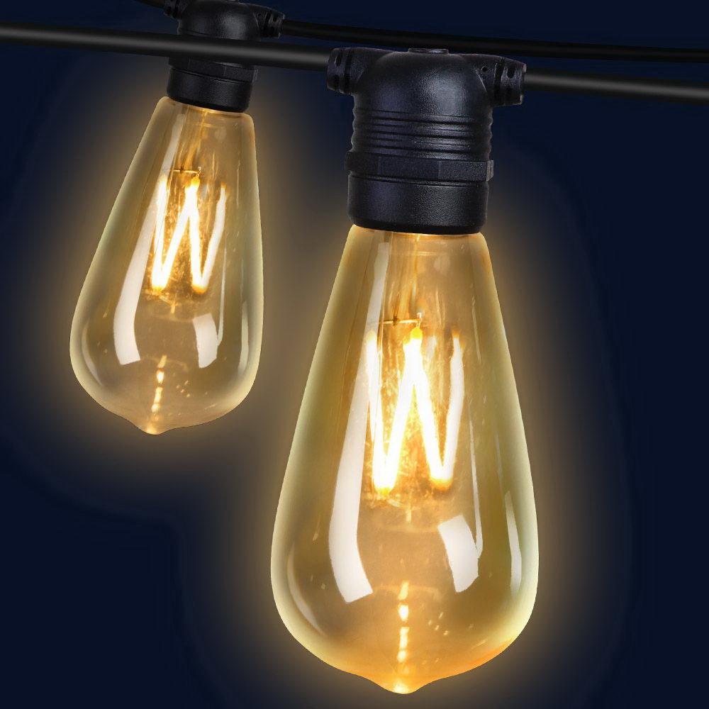 41m LED Festoon String Lights 40 Bulbs Kits Wedding Party Christmas ST64 Big Bedding Australia