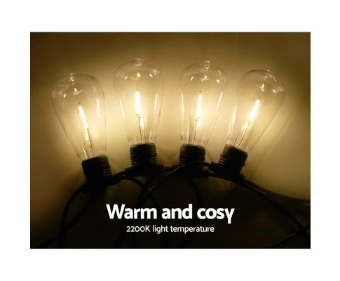 60PCS LED Festoon String Lights Wedding Christmas Outdoor Big Bedding Australia