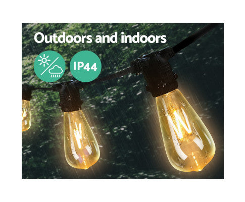 60PCS LED Festoon String Lights Wedding Christmas Outdoor Big Bedding Australia