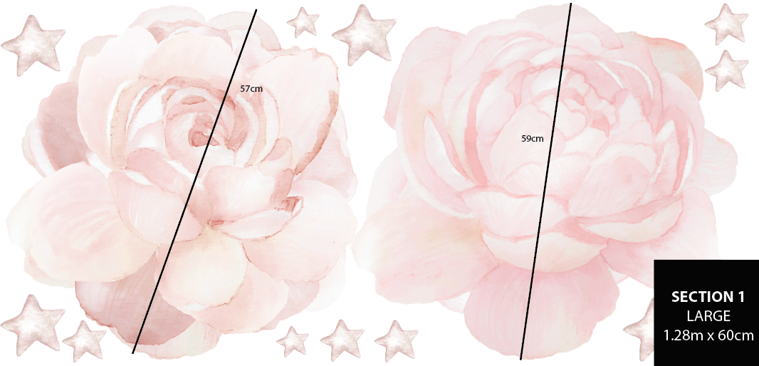 Large Pastel Flowers Polka Art Prints