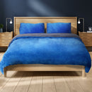 Luxury Bedding Two-Sided Quilt Cover with Pillowcase Super King Size Navy Blue Big Bedding Australia