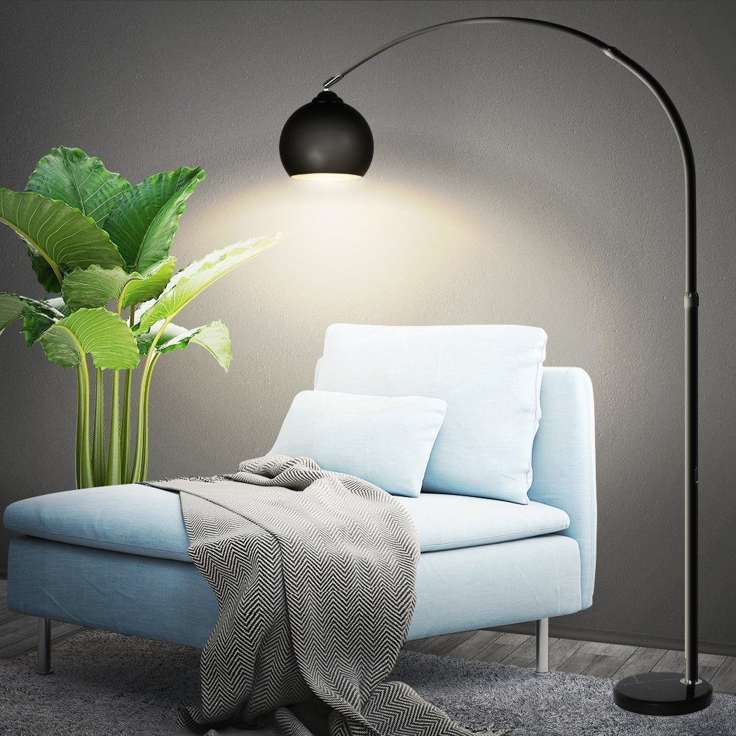 Modern LED Floor Lamp Stand Reading Light Height Adjustable Indoor Marble Base Big Bedding Australia
