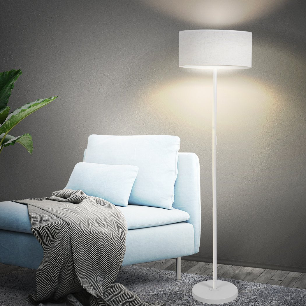 Modern LED Floor Lamp Stand Reading Light Decoration Indoor Classic Linen Fabric Big Bedding Australia