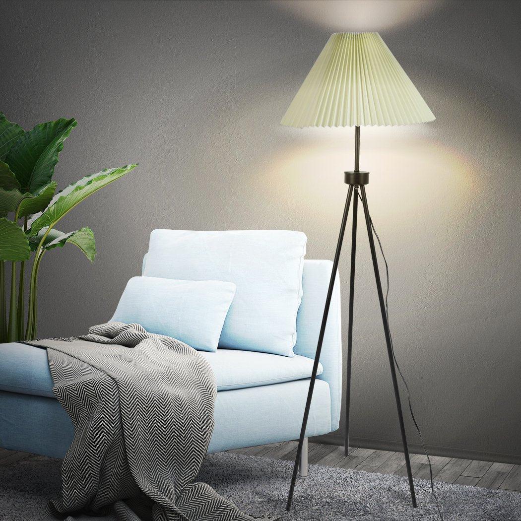 Modern LED Floor Lamp Stand Reading Light Decoration Indoor Classic Linen Fabric Big Bedding Australia