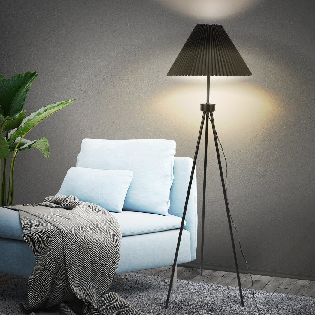 Modern LED Floor Lamp Stand Reading Light Decoration Indoor Classic Linen Fabric Big Bedding Australia