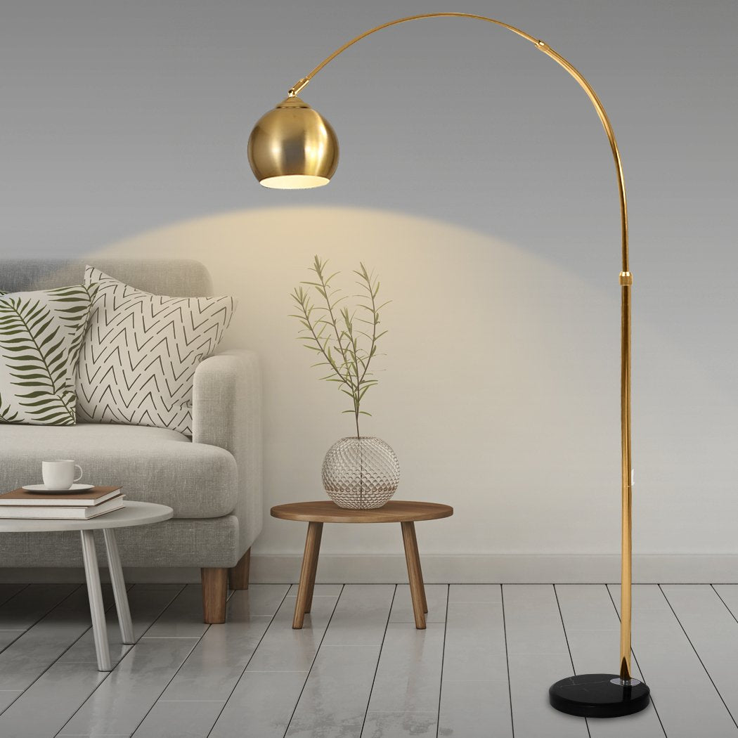 Modern LED Floor Lamp Stand Reading Light Height Adjustable Indoor Marble Base Big Bedding Australia