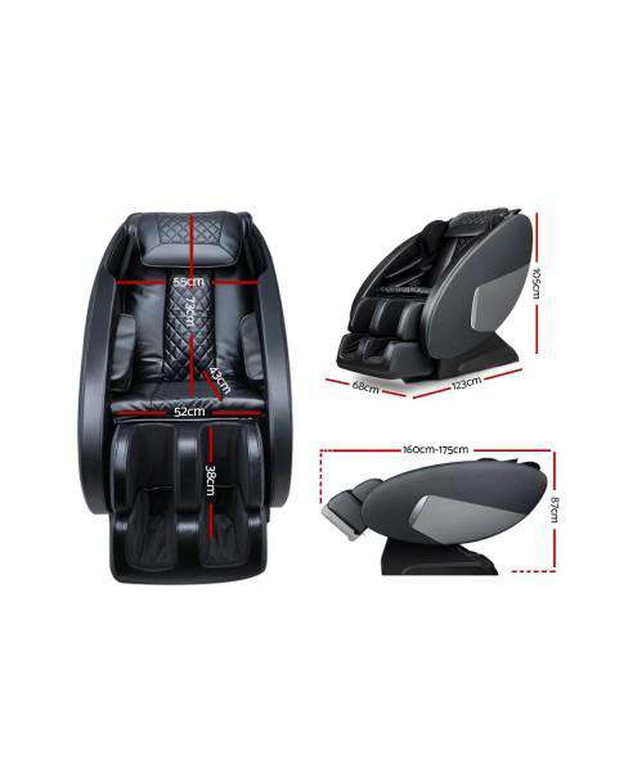 Electric Massage Chair Zero Gravity Recliner Fully Auto Shiatsu Heating Massager Livemor