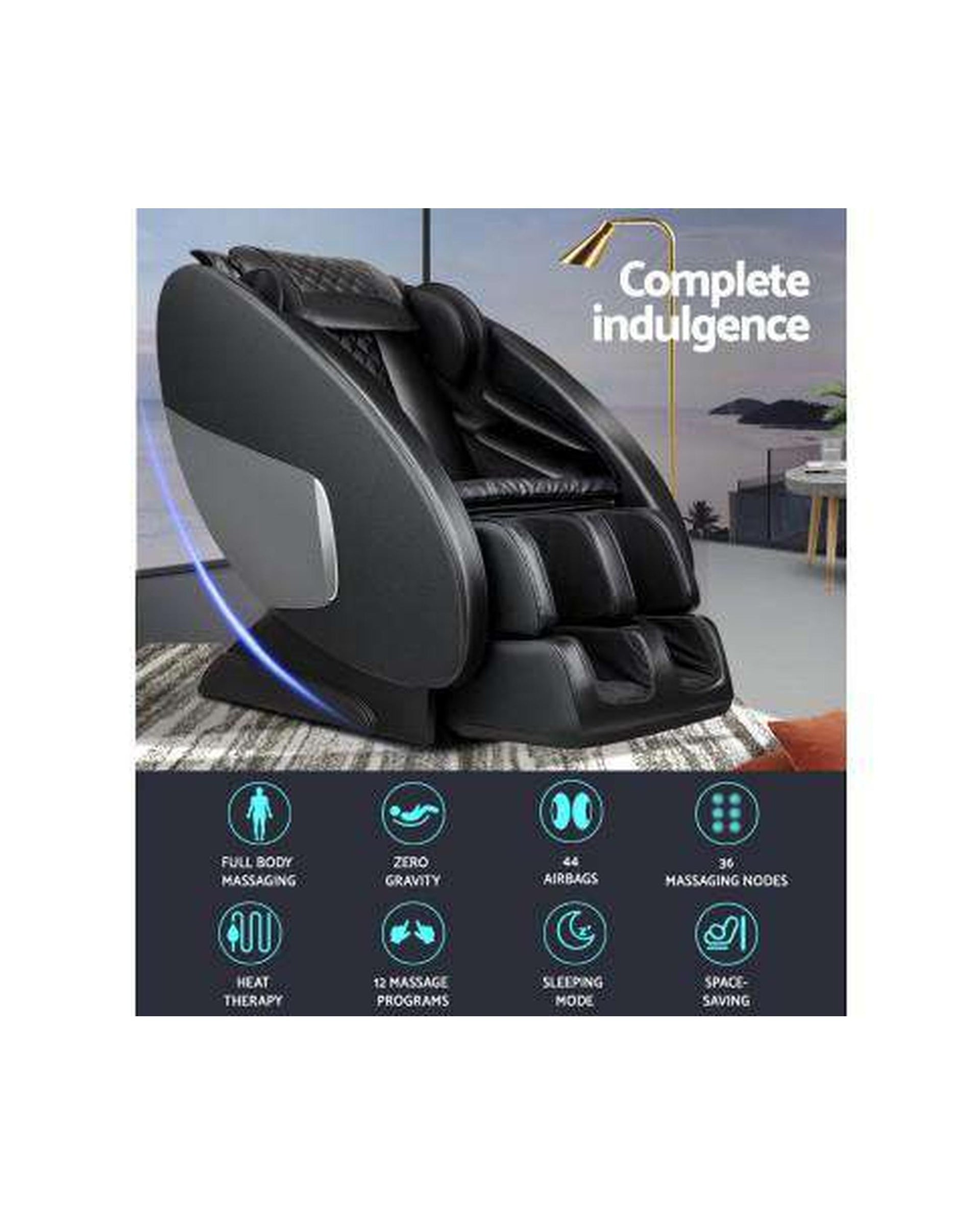 Electric Massage Chair Zero Gravity Recliner Fully Auto Shiatsu Heating Massager Livemor