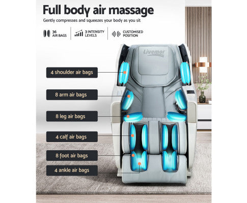 Massage Chair Electric Zero Gravity Bed Recliner Kneading Massager Livemor