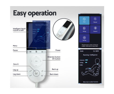 Massage Chair Electric Zero Gravity Bed Recliner Kneading Massager Livemor