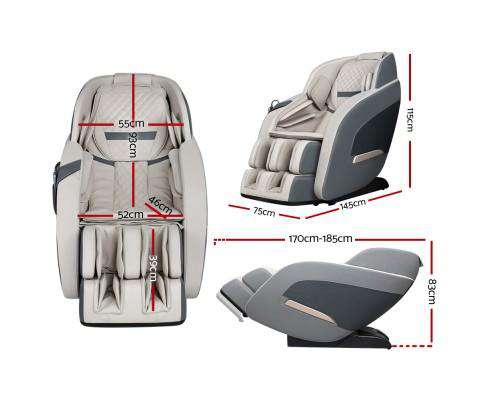 3D Electric Massage Chair Zero Gravity Recliner Shiatsu Kneading Back Massager Livemor