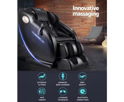 Massage Chair SL Track Full Body Air Bags Shiatsu Massaging Massager - Black Livemor