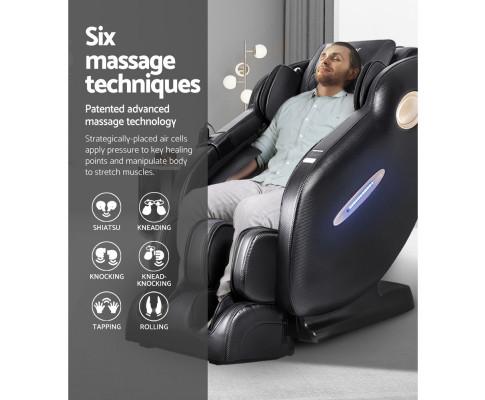 Massage Chair SL Track Full Body Air Bags Shiatsu Massaging Massager - Black Livemor